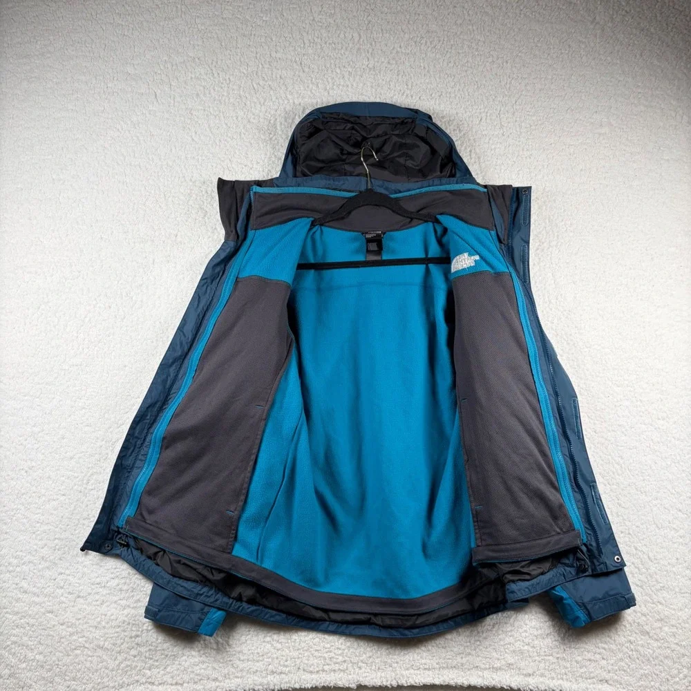 The North Face Atlas Triclimate Jacket Mens S Blue 3 in 1 Waterproof Fleece